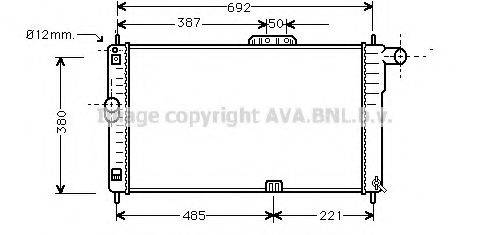 Радиатор, охлаждение двигателя AVA QUALITY COOLING DWA2004 Радиатор, охлаждение двигателя AVA QUALITY COOLING DWA2004