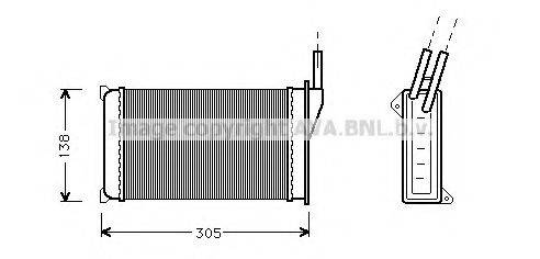 Теплообменник, отопление салона AVA QUALITY COOLING FD6093 Теплообменник, отопление салона AVA QUALITY COOLING FD6093