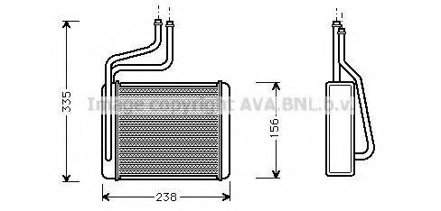 Теплообменник, отопление салона AVA QUALITY COOLING FD6286 Теплообменник, отопление салона AVA QUALITY COOLING FD6286