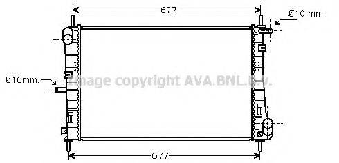 Радиатор, охлаждение двигателя AVA QUALITY COOLING FDA2338