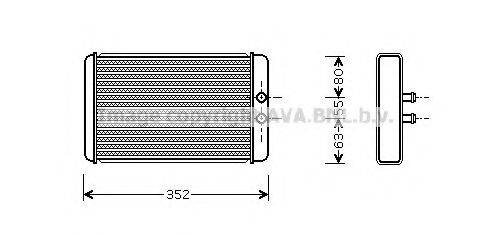 Теплообменник, отопление салона AVA QUALITY COOLING FTA6265 Теплообменник, отопление салона AVA QUALITY COOLING FTA6265