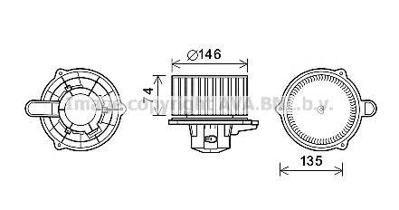 Электродвигатель, вентиляция салона AVA QUALITY COOLING HY8350 Электродвигатель, вентиляция салона AVA QUALITY COOLING HY8350