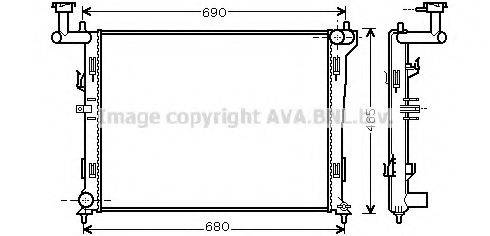 Радиатор, охлаждение двигателя AVA QUALITY COOLING HYA2179