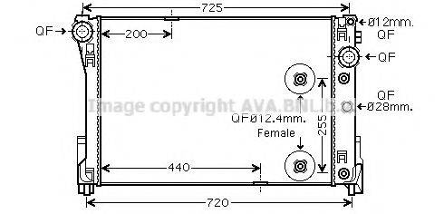 Радиатор, охлаждение двигателя AVA QUALITY COOLING MS2491