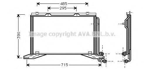 Конденсатор, кондиционер AVA QUALITY COOLING MS5222 Конденсатор, кондиционер AVA QUALITY COOLING MS5222