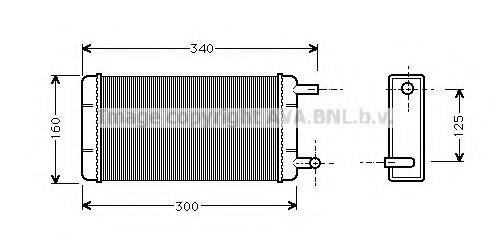 Теплообменник, отопление салона AVA QUALITY COOLING MS6108 Теплообменник, отопление салона AVA QUALITY COOLING MS6108