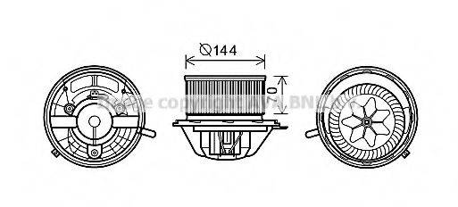 Электродвигатель, вентиляция салона AVA QUALITY COOLING MS8607 Электродвигатель, вентиляция салона AVA QUALITY COOLING MS8607