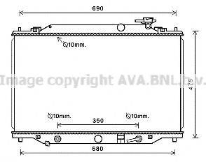 Радиатор, охлаждение двигателя AVA QUALITY COOLING MZ2274