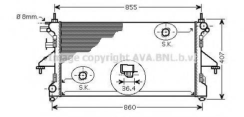 Радиатор, охлаждение двигателя AVA QUALITY COOLING PEA2304 Радиатор, охлаждение двигателя AVA QUALITY COOLING PEA2304