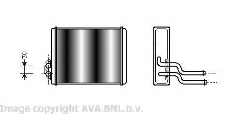 Теплообменник, отопление салона AVA QUALITY COOLING VOA6084 Теплообменник, отопление салона AVA QUALITY COOLING VOA6084