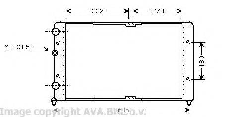 Радиатор, охлаждение двигателя AVA QUALITY COOLING VW2191 Радиатор, охлаждение двигателя AVA QUALITY COOLING VW2191