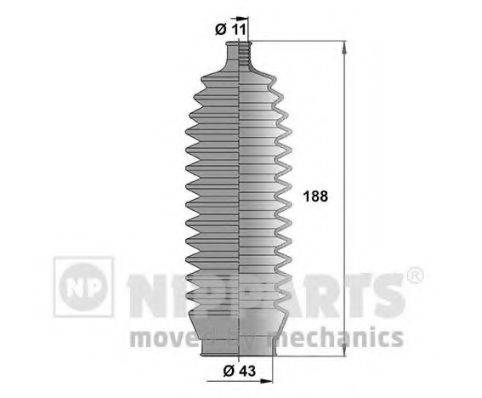Комплект пылника, рулевое управление NIPPARTS J2855000
