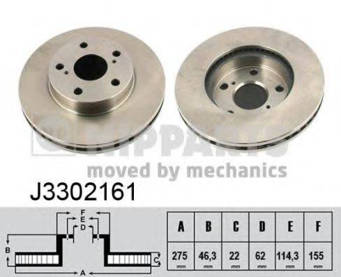 Тормозной диск NIPPARTS J3302161 Тормозной диск NIPPARTS J3302161