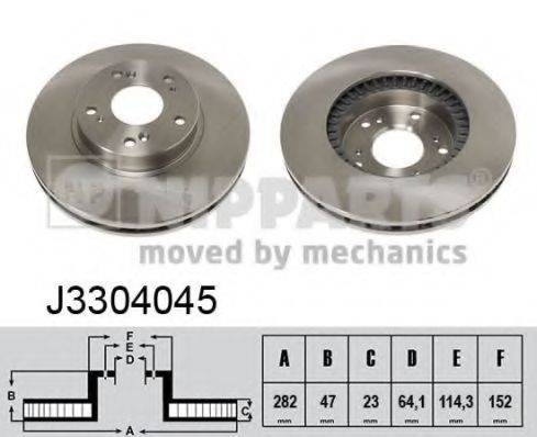 Тормозной диск NIPPARTS J3304045 Тормозной диск NIPPARTS J3304045