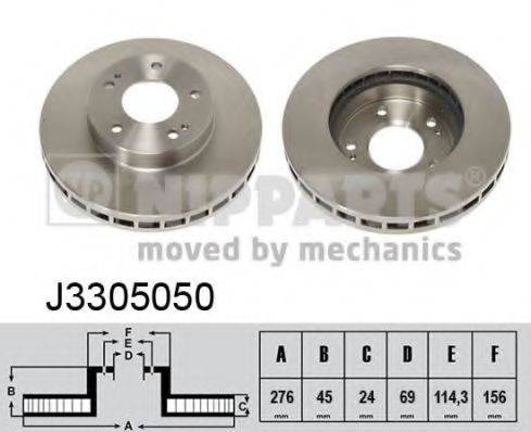 Тормозной диск NIPPARTS J3305050 Тормозной диск NIPPARTS J3305050