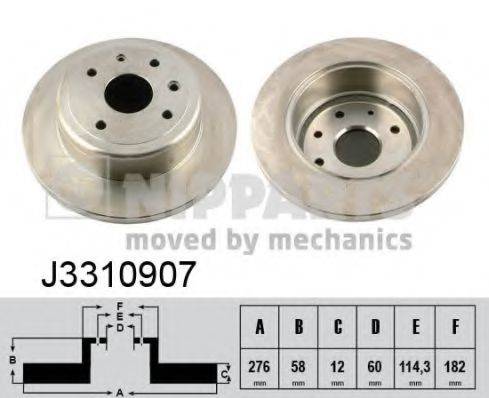Тормозной диск NIPPARTS J3310907 Тормозной диск NIPPARTS J3310907
