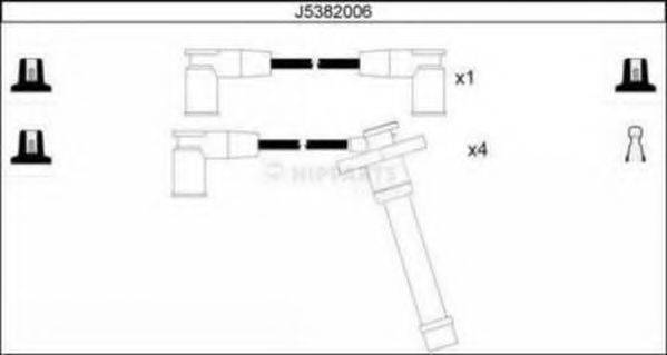 Комплект проводов зажигания NIPPARTS J5382006 Комплект проводов зажигания NIPPARTS J5382006