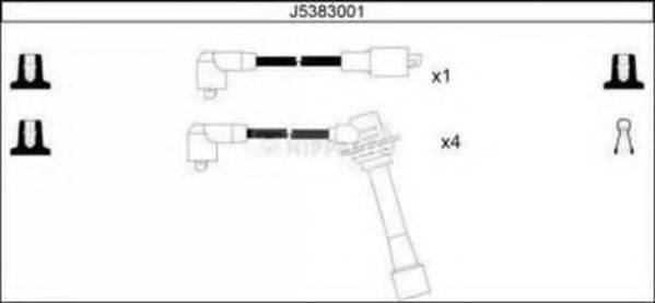 Комплект проводов зажигания NIPPARTS J5383001 Комплект проводов зажигания NIPPARTS J5383001