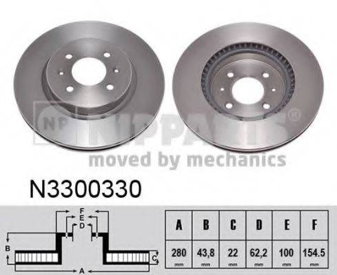 Тормозной диск NIPPARTS N3300330 Тормозной диск NIPPARTS N3300330