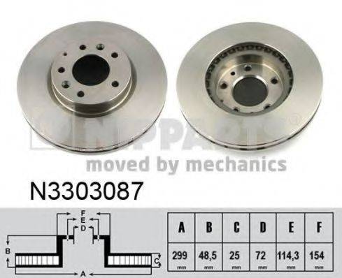 Тормозной диск NIPPARTS N3303087 Тормозной диск NIPPARTS N3303087