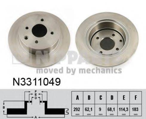 Тормозной диск NIPPARTS N3311049 Тормозной диск NIPPARTS N3311049