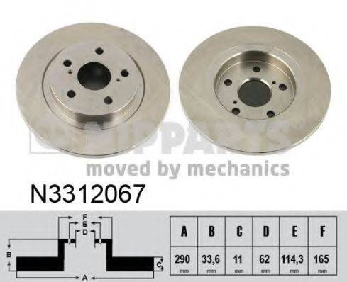 Тормозной диск NIPPARTS N3312067 Тормозной диск NIPPARTS N3312067