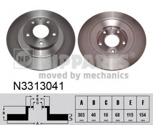 Тормозной диск NIPPARTS N3313041 Тормозной диск NIPPARTS N3313041
