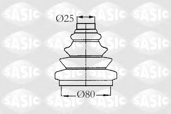 Комплект пылника, приводной вал SASIC 2933013