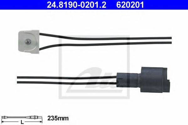 Сигнализатор, износ тормозных колодок ATE 24.8190-0201.2 Сигнализатор, износ тормозных колодок ATE 24.8190-0201.2