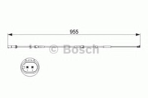 Сигнализатор, износ тормозных колодок BOSCH 1 987 473 511