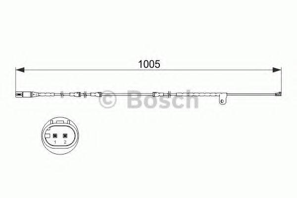 Сигнализатор, износ тормозных колодок BOSCH 1 987 473 521