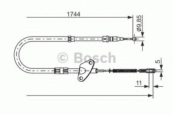 Трос, стояночная тормозная система BOSCH 1 987 477 122 Трос, стояночная тормозная система BOSCH 1 987 477 122