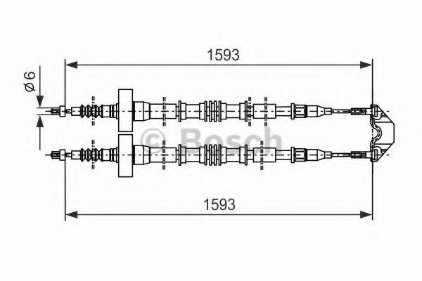 Трос, стояночная тормозная система BOSCH 1 987 477 527 Трос, стояночная тормозная система BOSCH 1 987 477 527