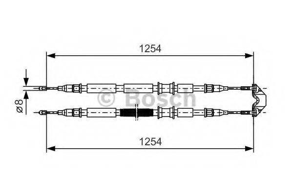 Трос, стояночная тормозная система BOSCH 1 987 477 764 Трос, стояночная тормозная система BOSCH 1 987 477 764