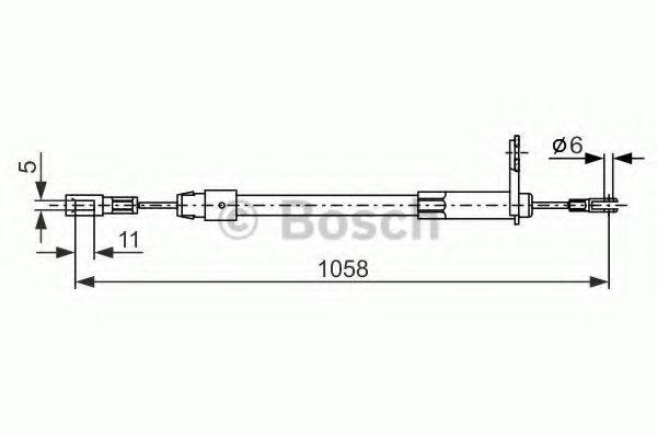 Трос, стояночная тормозная система BOSCH 1 987 477 849 Трос, стояночная тормозная система BOSCH 1 987 477 849