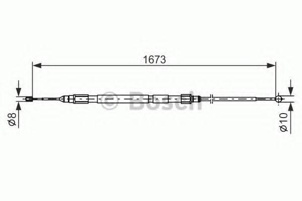 Трос, стояночная тормозная система BOSCH 1 987 477 948 Трос, стояночная тормозная система BOSCH 1 987 477 948