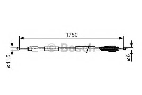 Трос, стояночная тормозная система BOSCH 1 987 482 018 Трос, стояночная тормозная система BOSCH 1 987 482 018