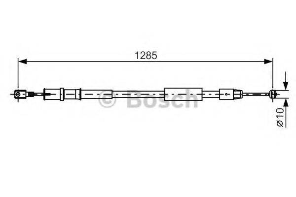 Трос, стояночная тормозная система BOSCH 1 987 482 026