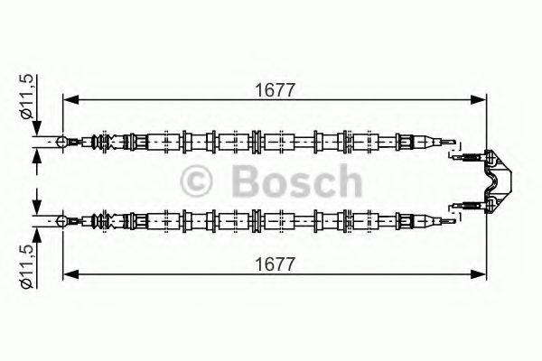 Трос, стояночная тормозная система BOSCH 1 987 482 141 Трос, стояночная тормозная система BOSCH 1 987 482 141