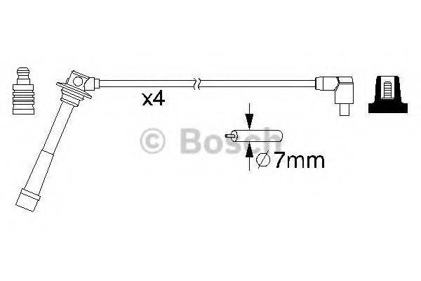 Комплект проводов зажигания BOSCH 0 986 357 198 Комплект проводов зажигания BOSCH 0 986 357 198