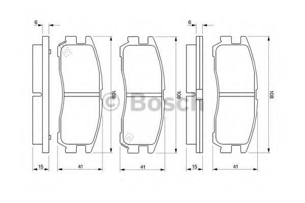 Комплект тормозных колодок, дисковый тормоз BOSCH 0 986 424 467 Комплект тормозных колодок, дисковый тормоз BOSCH 0 986 424 467