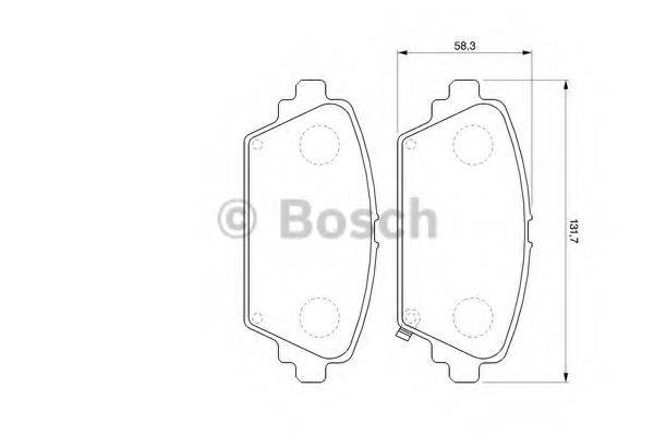 Комплект тормозных колодок, дисковый тормоз BOSCH 0 986 424 663