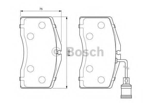 Комплект тормозных колодок, дисковый тормоз BOSCH 0 986 424 664 Комплект тормозных колодок, дисковый тормоз BOSCH 0 986 424 664