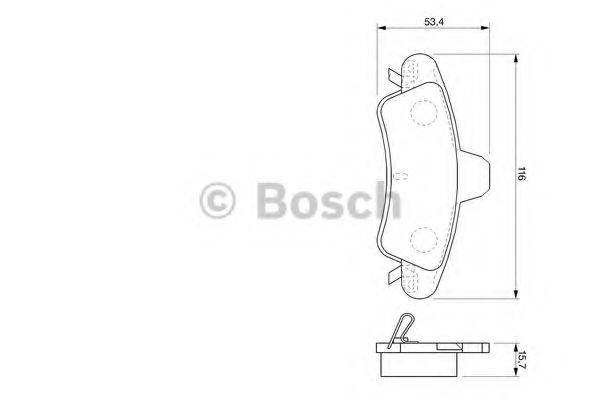 Комплект тормозных колодок, дисковый тормоз BOSCH 0 986 424 744 Комплект тормозных колодок, дисковый тормоз BOSCH 0 986 424 744