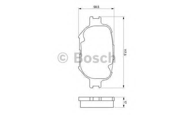 Комплект тормозных колодок, дисковый тормоз BOSCH 0 986 424 808 Комплект тормозных колодок, дисковый тормоз BOSCH 0 986 424 808