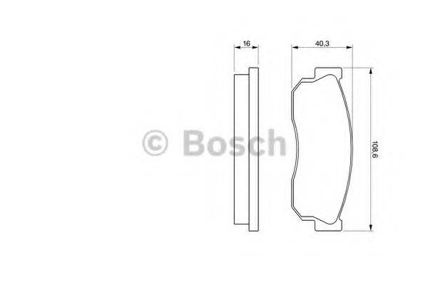 Комплект тормозных колодок, дисковый тормоз BOSCH 0 986 469 580 Комплект тормозных колодок, дисковый тормоз BOSCH 0 986 469 580