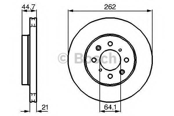 Тормозной диск BOSCH 0 986 479 B23 Тормозной диск BOSCH 0 986 479 B23