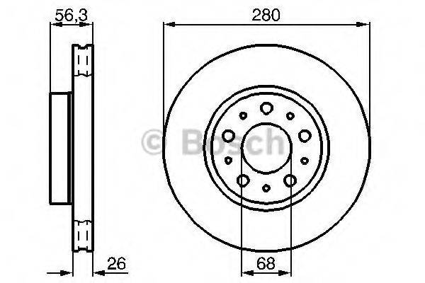 Тормозной диск BOSCH 0 986 478 298 Тормозной диск BOSCH 0 986 478 298
