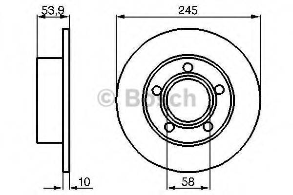 Тормозной диск BOSCH 0 986 478 461 Тормозной диск BOSCH 0 986 478 461