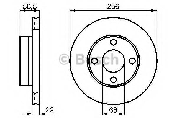 Тормозной диск BOSCH 0 986 478 550